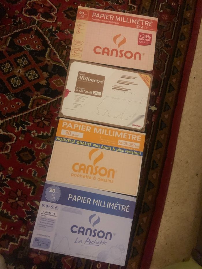 Lot de 4 paquet de papier millimétré - photo numéro 3