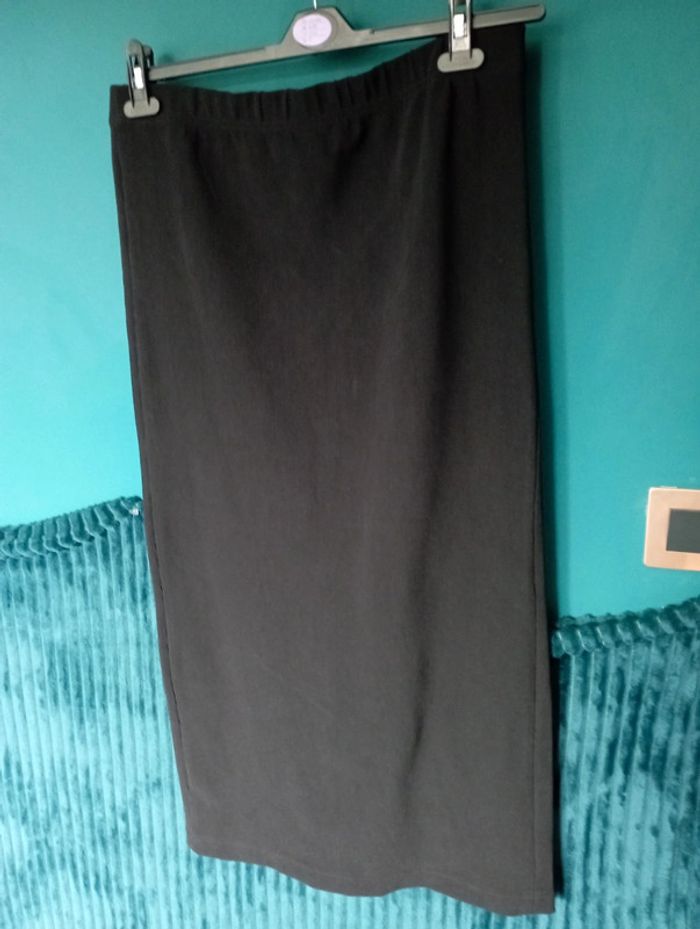 Jupe longue maille souple noire