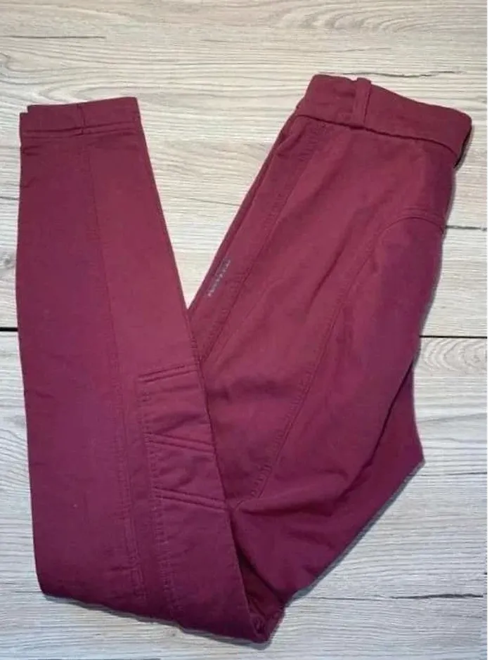 Pantalon  d’Équitation  Fouganza Hiver Bordeaux, Très Bon  État