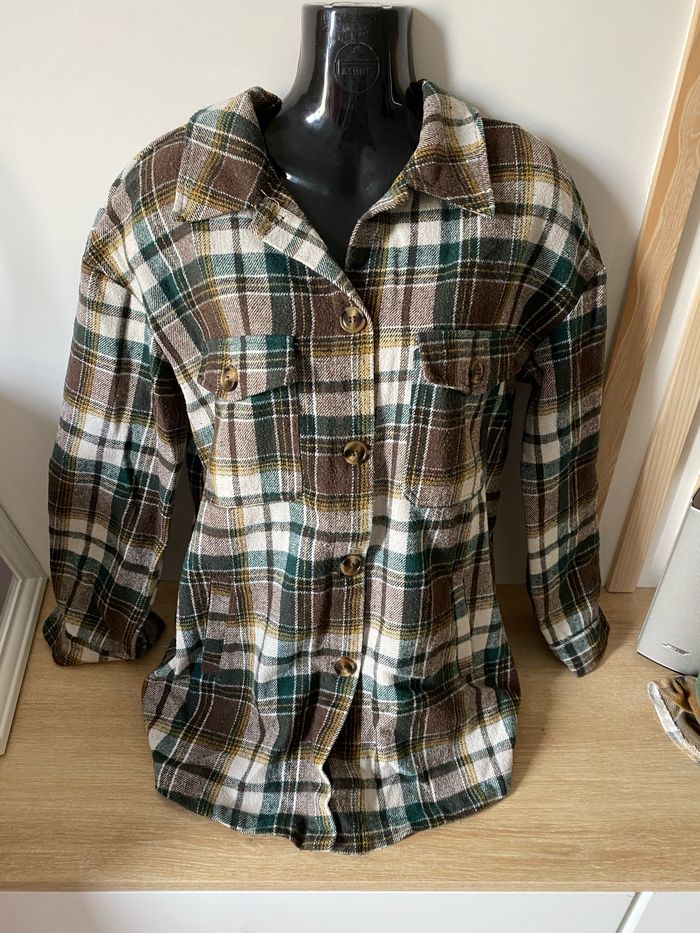 Veste sur chemise à carreau taille M - photo numéro 2