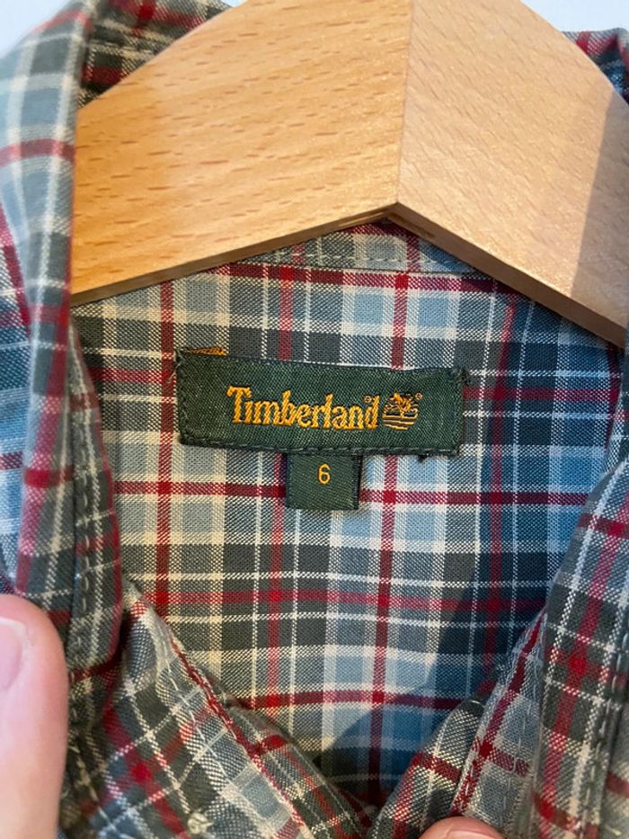 Chemise à carreaux Timberland neuve 6 ans - photo numéro 3