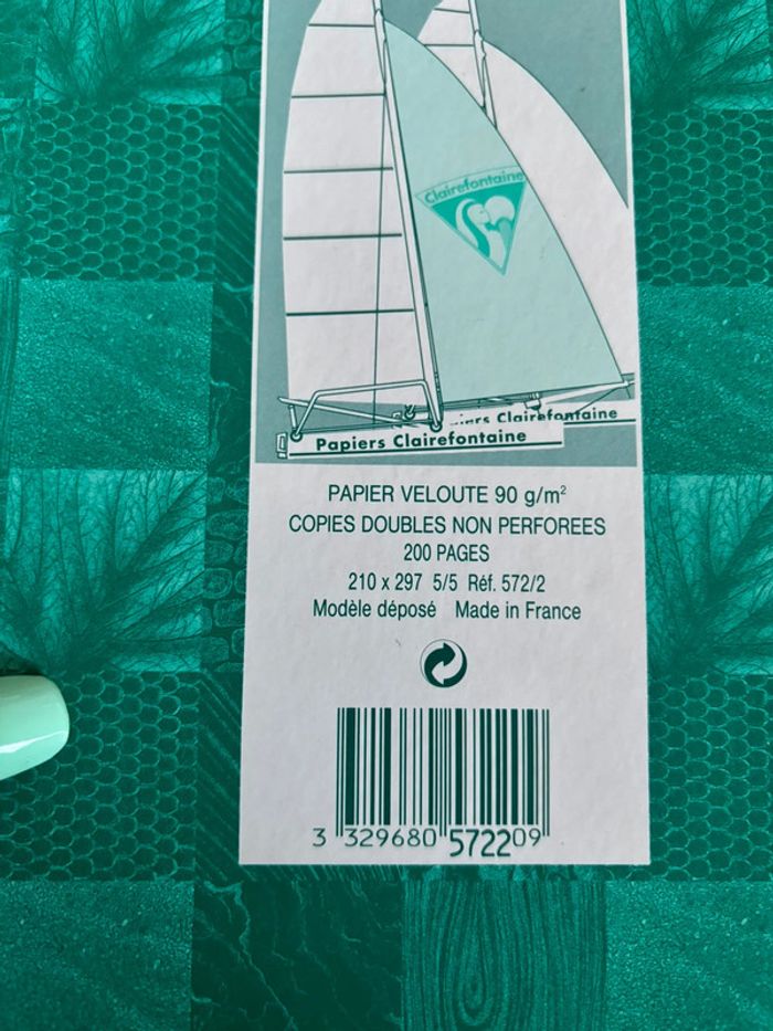 Copies doubles petits carreaux non perforées - photo numéro 3