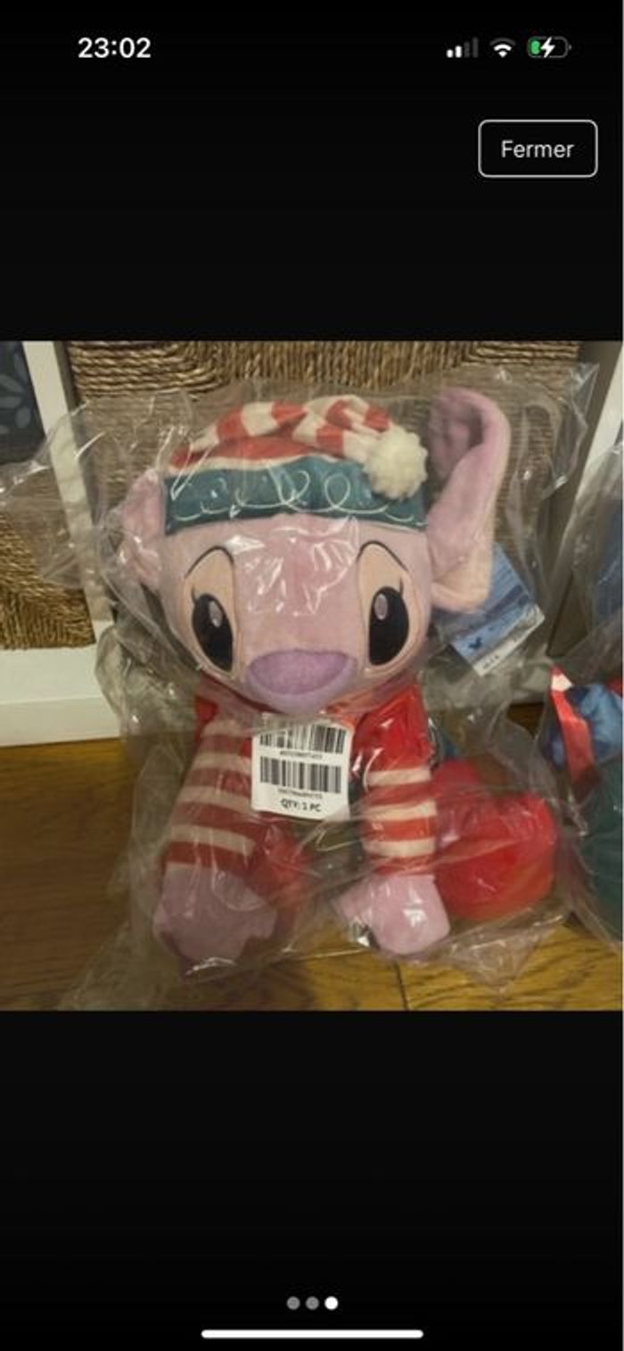 Lot de 2 magnifiques peluches Angel et Stitch (de Lilo et Stitch). - photo numéro 3