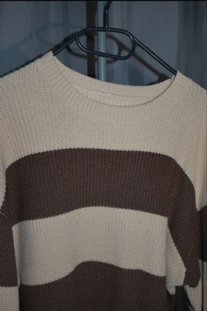 Pull en laine marron - photo numéro 2