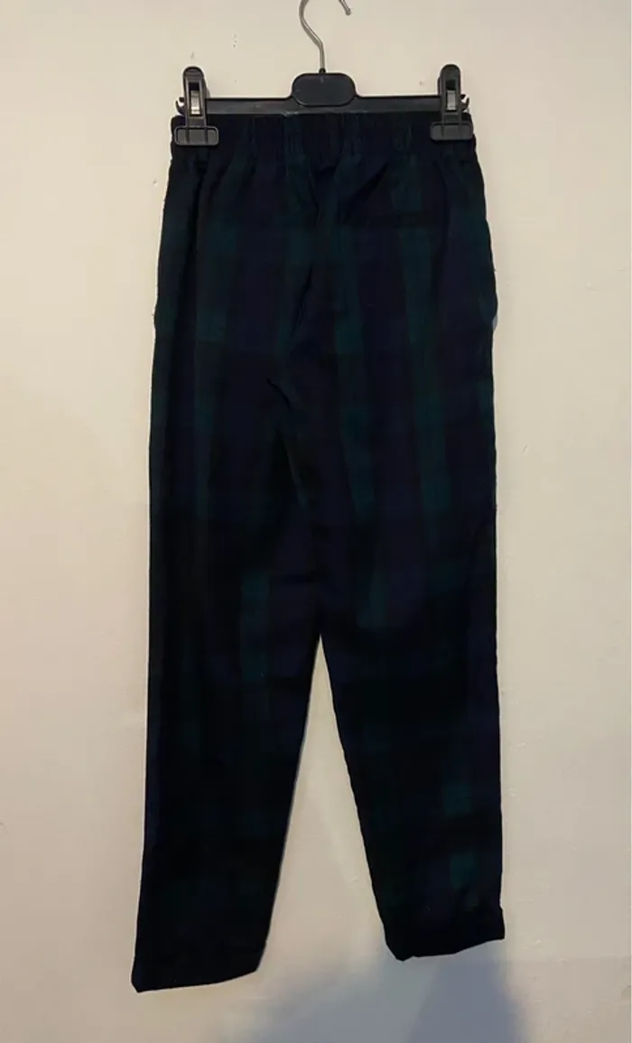 Pantalon tartan bleu et vert - photo numéro 2