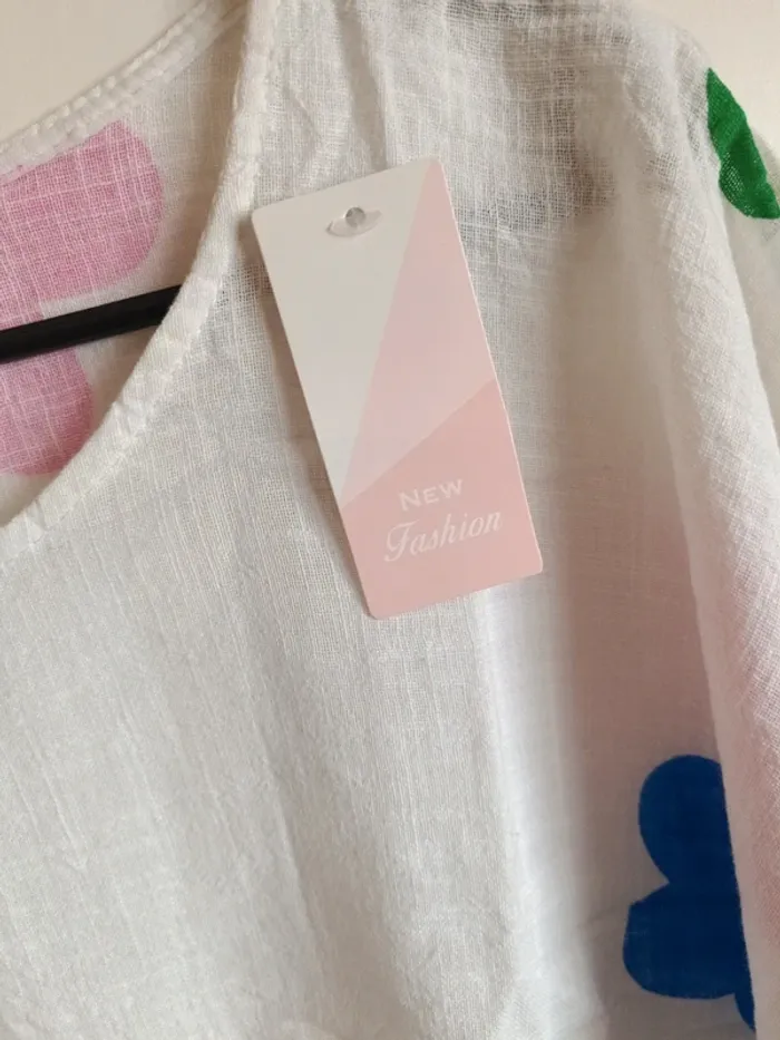 Blouse légère fleurie en coton - photo numéro 2