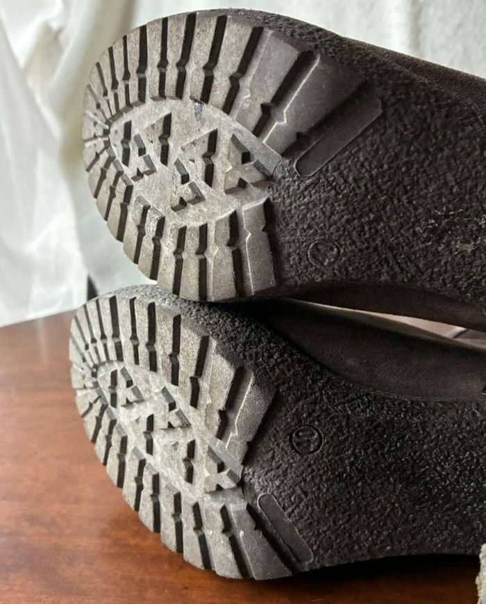 Bottines marron Eram avec fausse fourrure, talon de 10 cm,pointure 40 - photo numéro 6