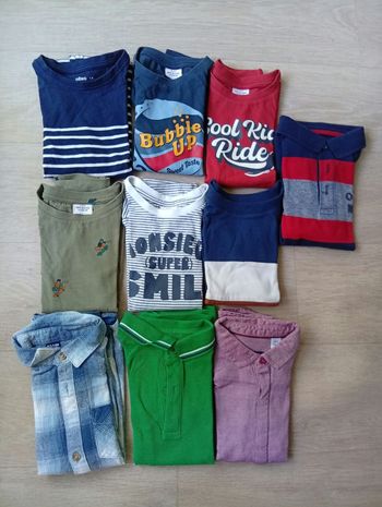 Tee-shirt manches longues 4 ans lot de 10