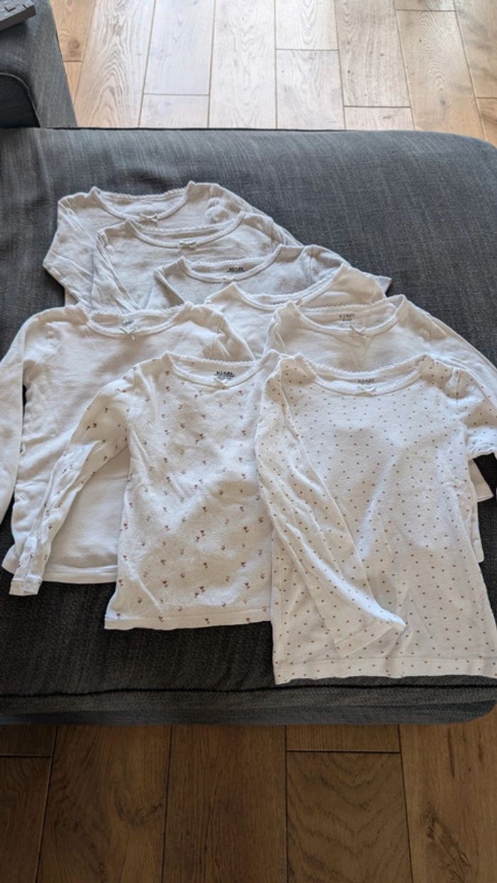 Lot de 8 maillots de corps ML taille 2/3 ans