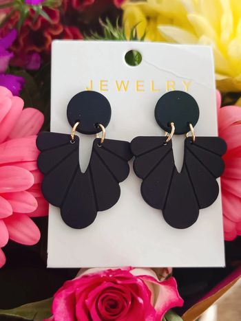 Boucles d'oreilles noir