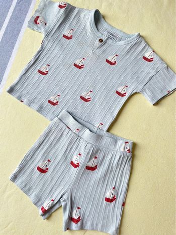 Ensemble motif bateau t-shirt + short primark
