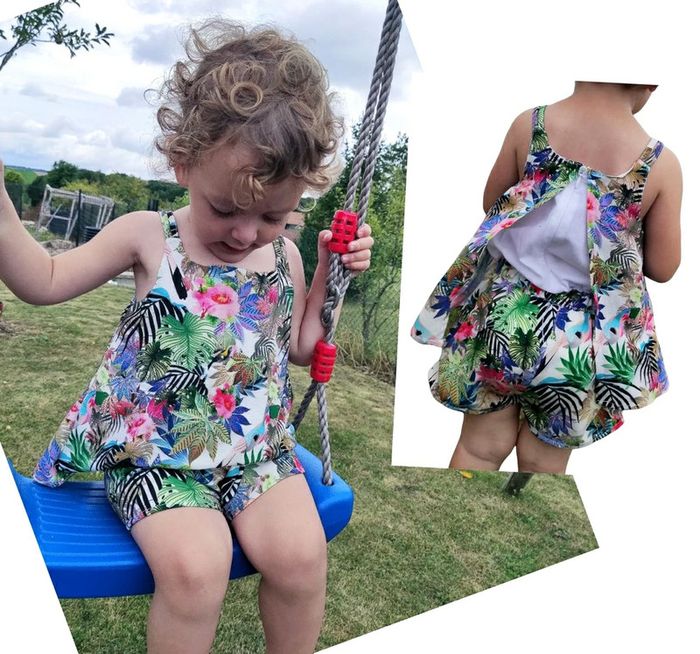 2 ans bébé fille combishort orchestra