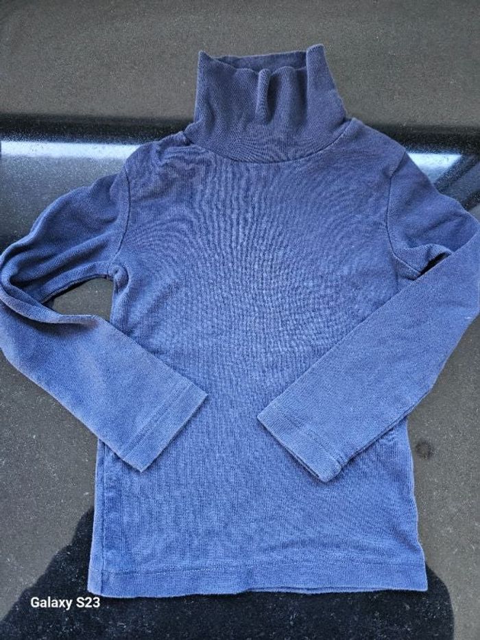 Sous Pull roulé bleu marine