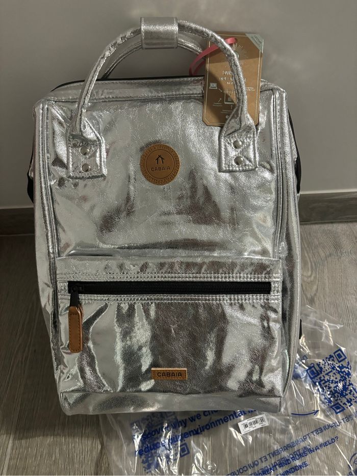 Sac à dos Cabaïa monte Carlo médium argent collection Lucky star