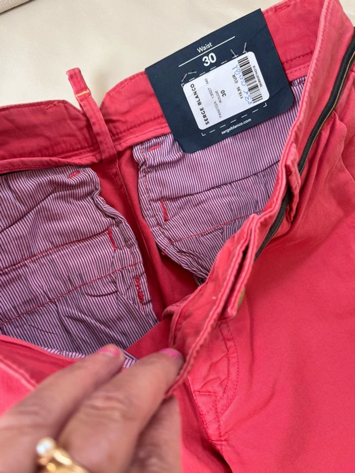 Pantalon homme Serge blanco été taille 38. 29 rouge clair à rose foncé - photo numéro 7