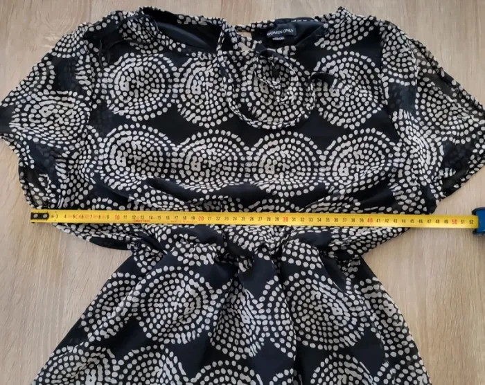 Robe manches courtes à motifs noir et blanc Women Only Taille 36 - photo numéro 9