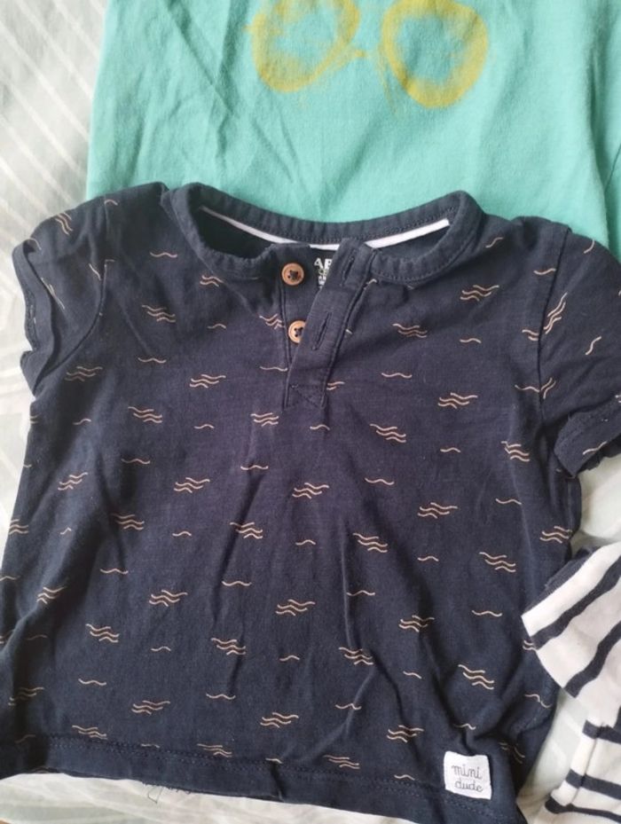 Lot de 4 tee-shirts et polos manches courtes 12 mois - photo numéro 5
