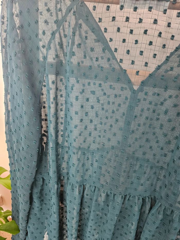 Blouse plumetis vert émeraude T42 - photo numéro 3