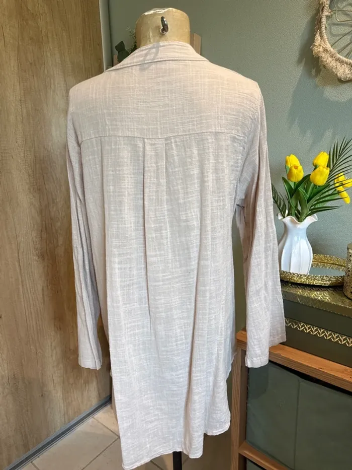 Jolie blouse, longue en coton femme - photo numéro 3