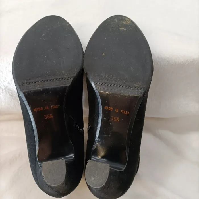 Boots croûte de cuir - La botte Chantilly - Taille 36 1/2 Bottine cuir noir - photo numéro 6