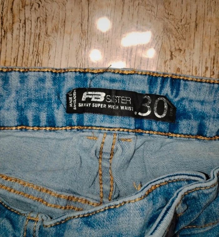 Jeans skinny destroy taille haute taille M 38 - photo numéro 4