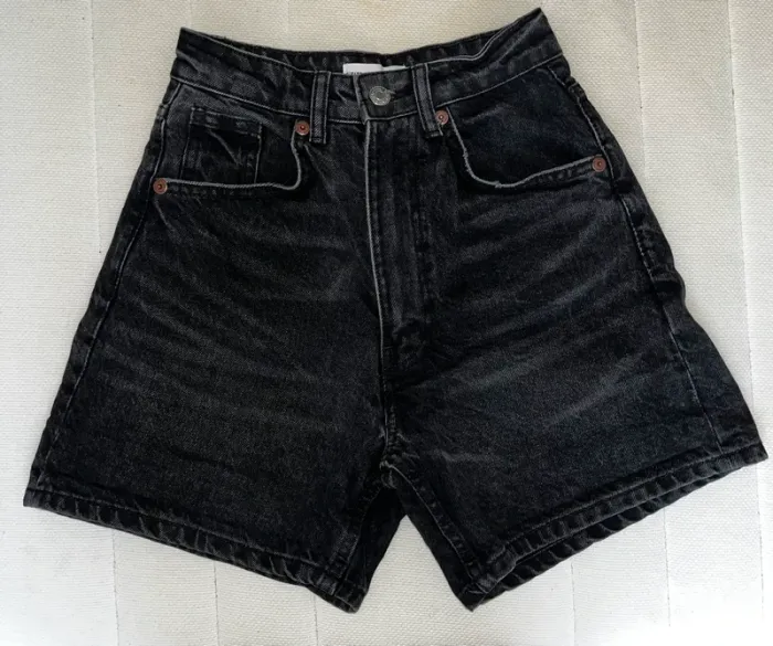 short en jean noir zara - photo numéro 2
