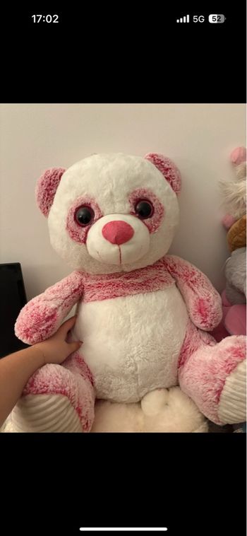 Peluche ours rose