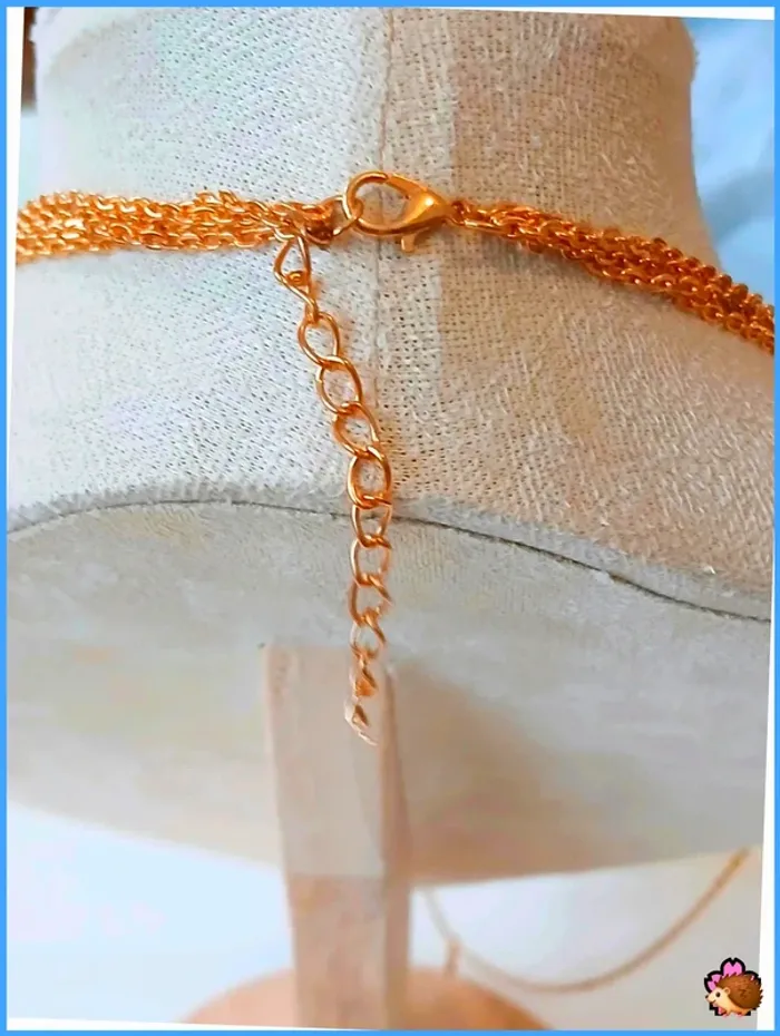 Collier multi-rangs doré – inspiration Zag, lou yetu - photo numéro 6