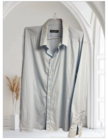 Chemise Dolce & Gabbana – Taille L – 100% Coton – Bleu Ciel