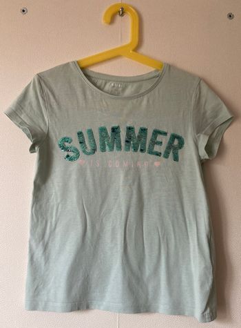 Tee-shirt avec sequins fille 10 ans