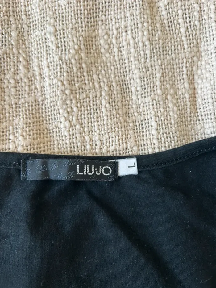 T-shirt noir à strass Liu Jo – Taille L - photo numéro 4