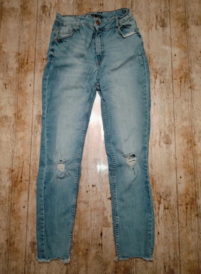 Jeans skinny destroy taille haute taille M 38 - photo numéro 2