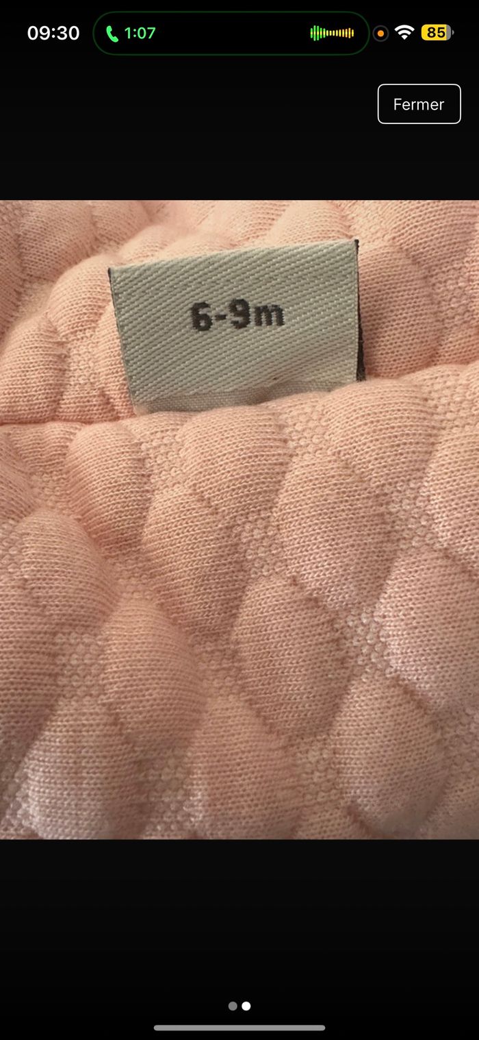 Veste 6 à 9 mois hiver automne