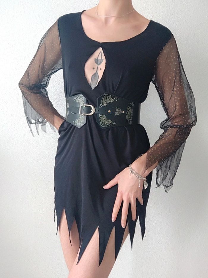 Robe sorcière manche transparente étoile - 36/S à 40/L
