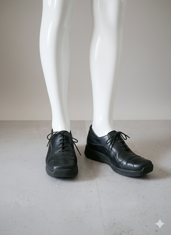 chaussures à lacets noires en cuir Taille 39 Safira Paris