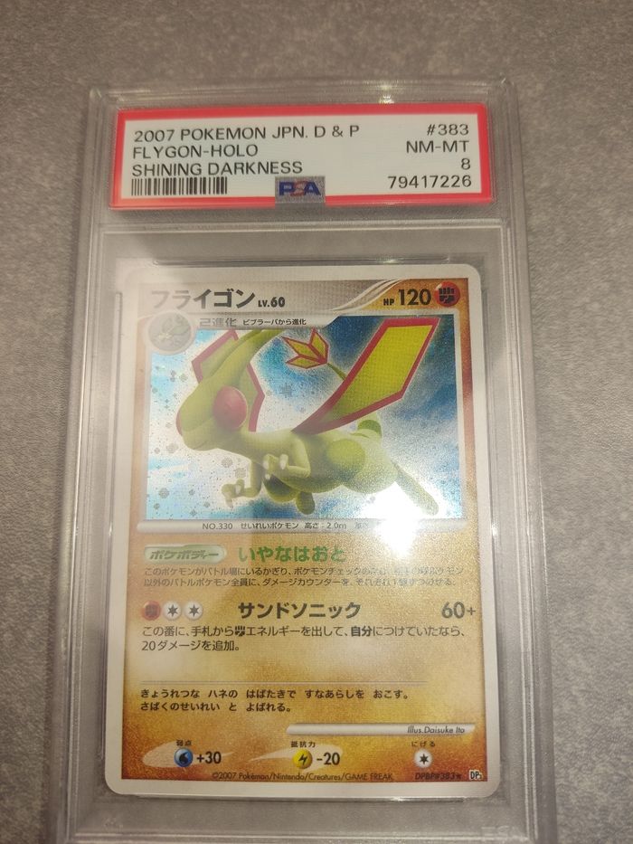 Carte pokémon flygon Holo shining Darkness PSA 8