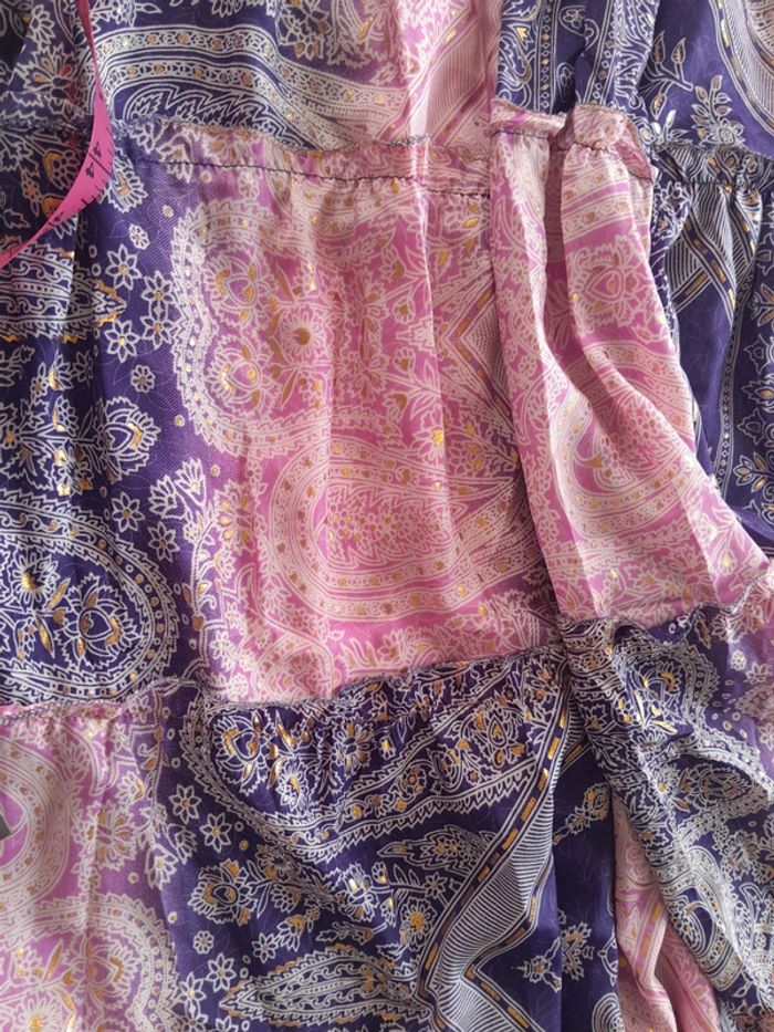 Magnifique robe bohème lovy en soie neuve - photo numéro 12
