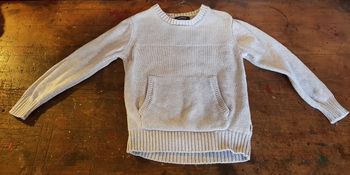 Pull en coton gris