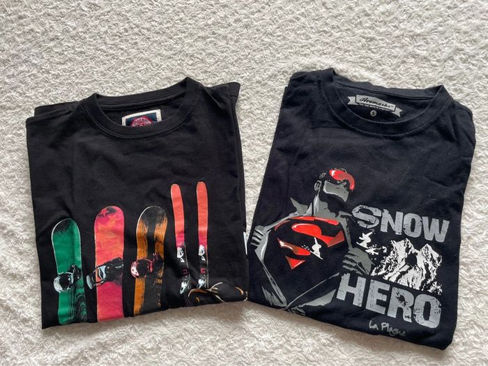 2 t-shirts la plagne taille S - photo numéro 2