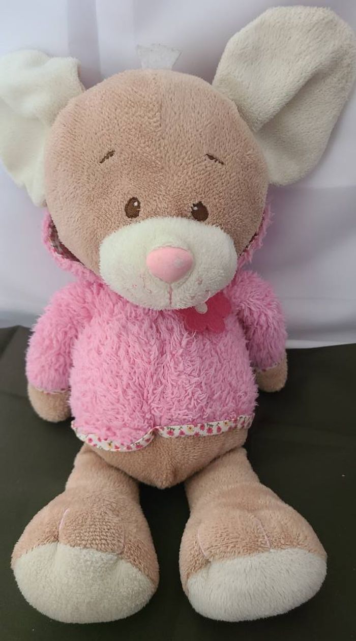 doudou souris pull rose capuche