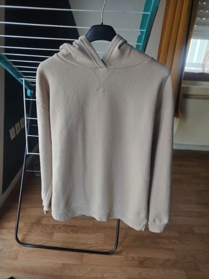 Sweat à capuche beige 13 14 ans