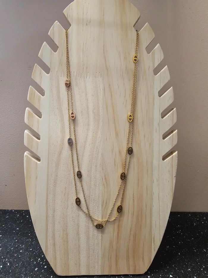 Collier maille marine neuf