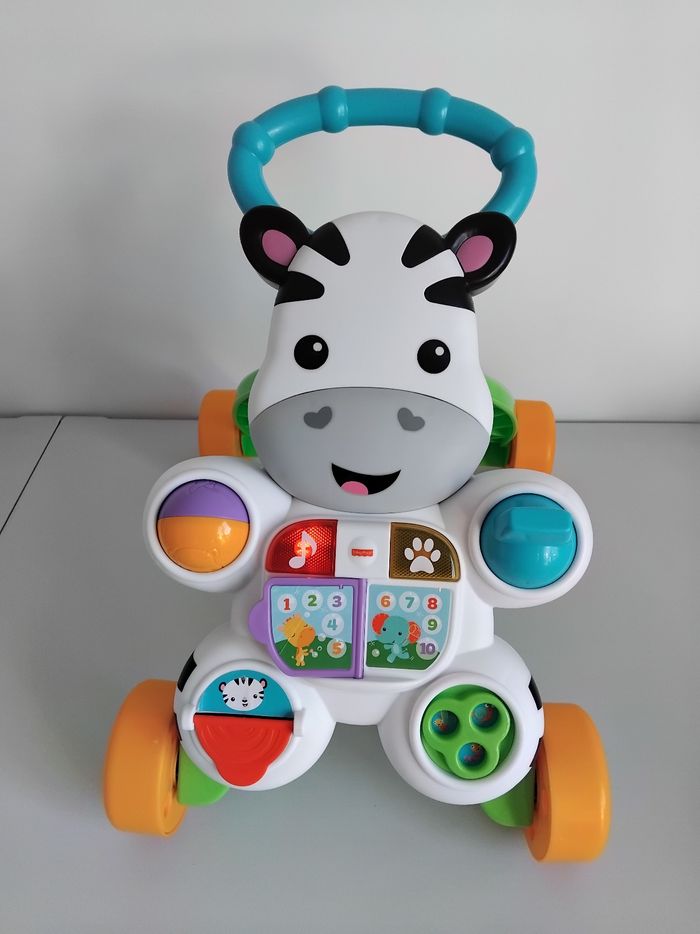 TROTTEUR Zèbre Sonore Eveil  Fisher Price 6 mois 🦓 - photo numéro 2