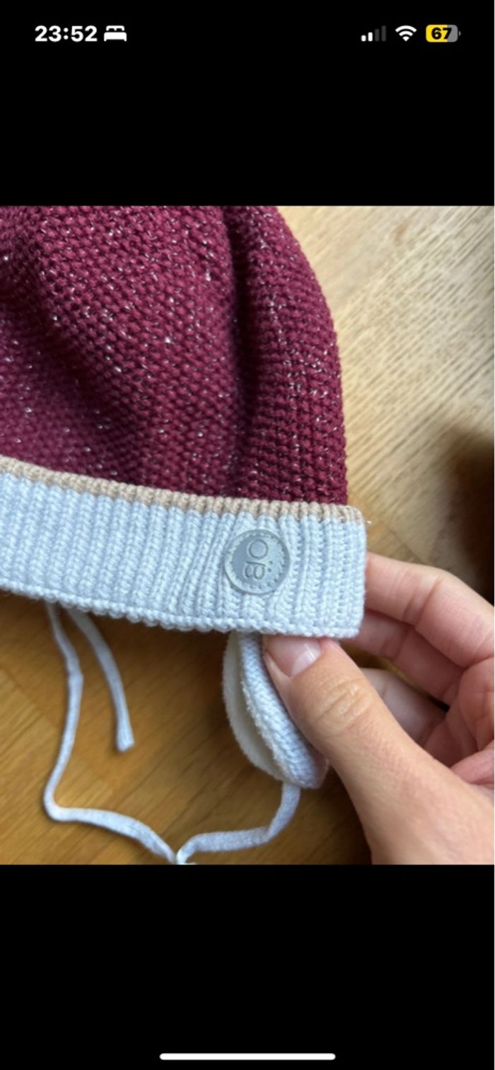 Lot ensemble manteau et bonnet bébé fille obaïbi - photo numéro 10