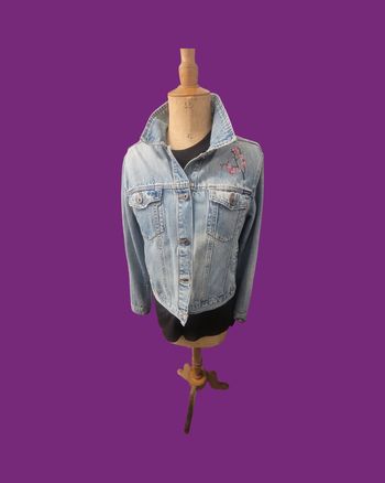 Veste en Jean Pull&bear personnalisé broderies