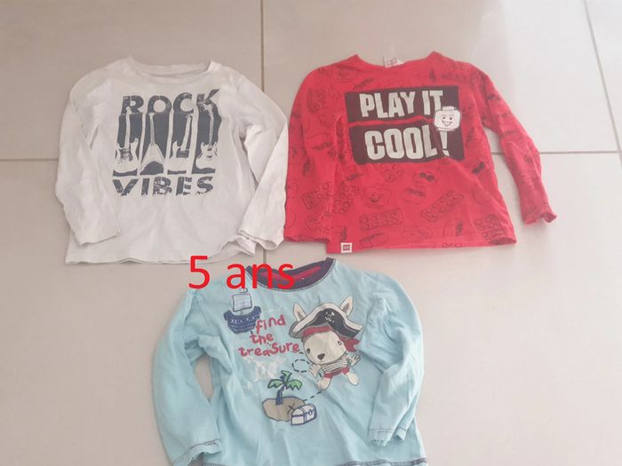 3 t-shirts manche longue 5 ans n°7