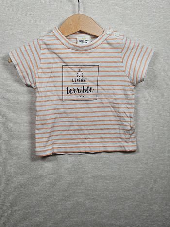 T-shirt manche courte  tape à l'œil 6 mois 68 cm 