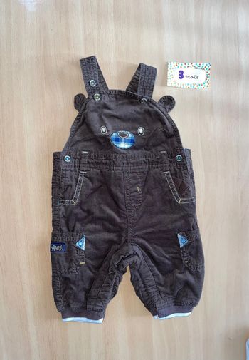 Salopette velours Sergent Major 3 mois