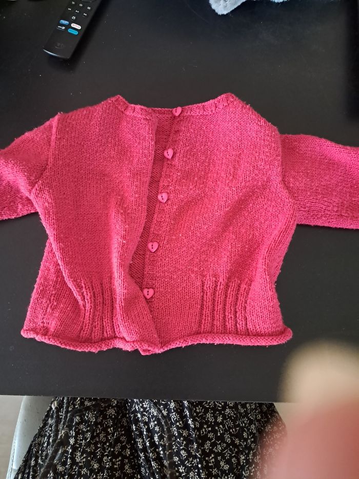 Veste laine ml fushia