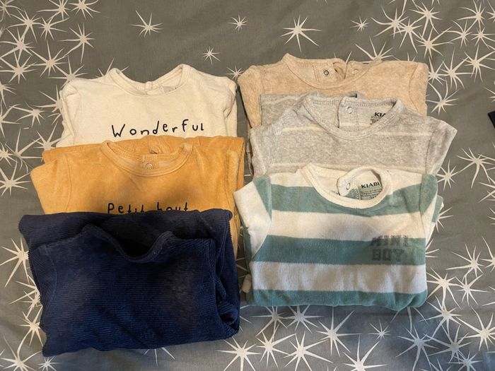Lot de 6 pyjamas velours 3 mois